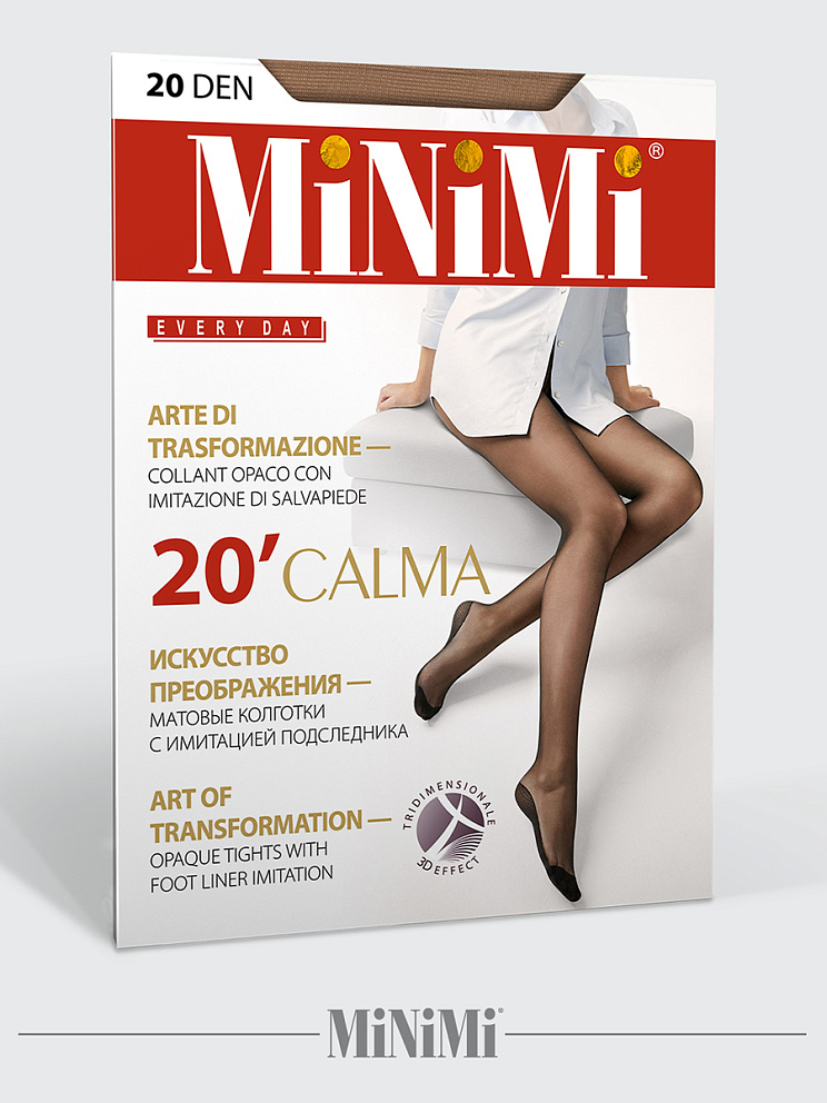 CALMA 20 3D (колготки с имитацией подследника), MINIMI