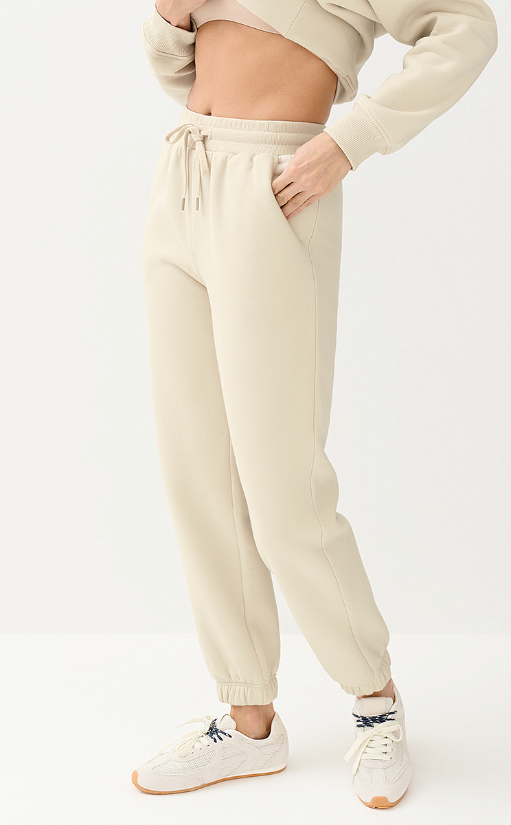 OmD 3235С Брюки джоггеры жен. утепленные, CO+PE, OMSA