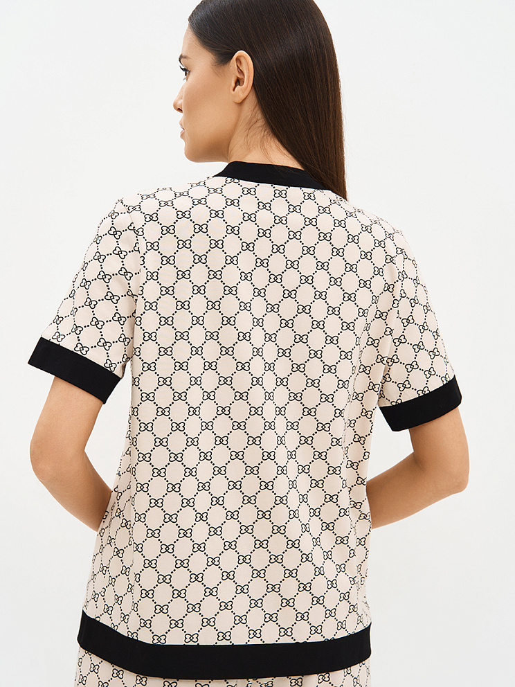 OmD 0240D ALTA MODA Пижама принт. жен. (Рубашка кор.рукав+Шорты), CO, OMSA