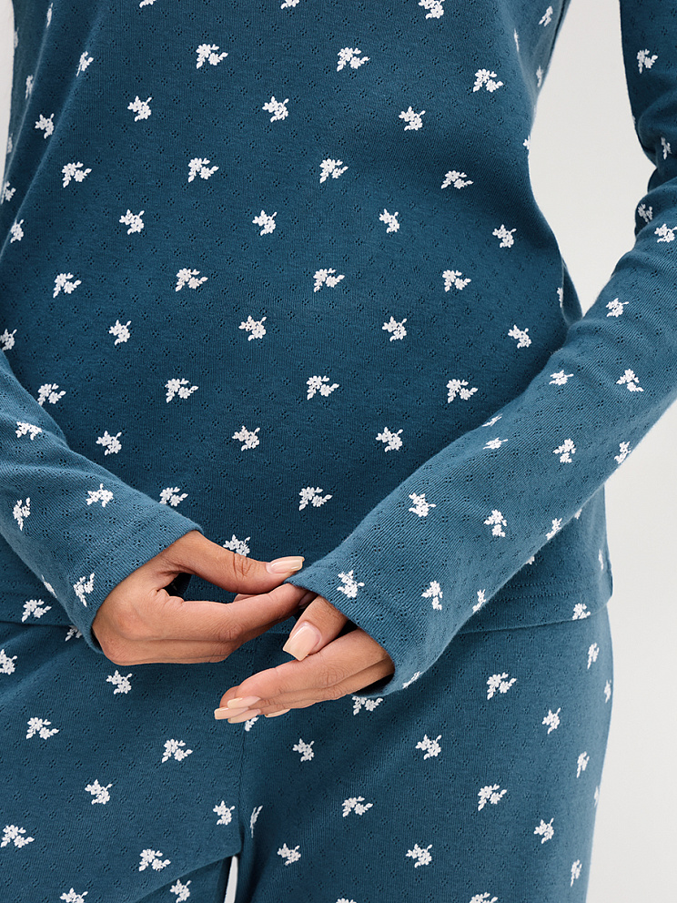     OmD 0244D POINTELLE PRINT AW26 Пижама жен. (Лонгслив+Брюки), СО, OMSA