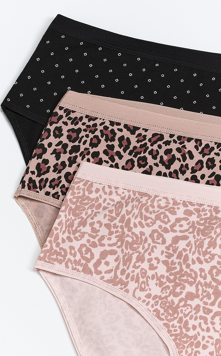 Mi 2221-26 Print Трусы Slip Midi (мультипак 3 шт.), CO, MINIMI