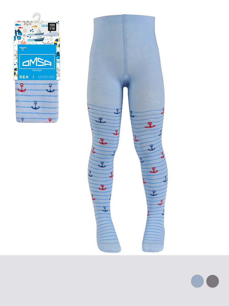 OMSA kids Collant 13P62-1 с рисунком (якорь на полосках), OMSA