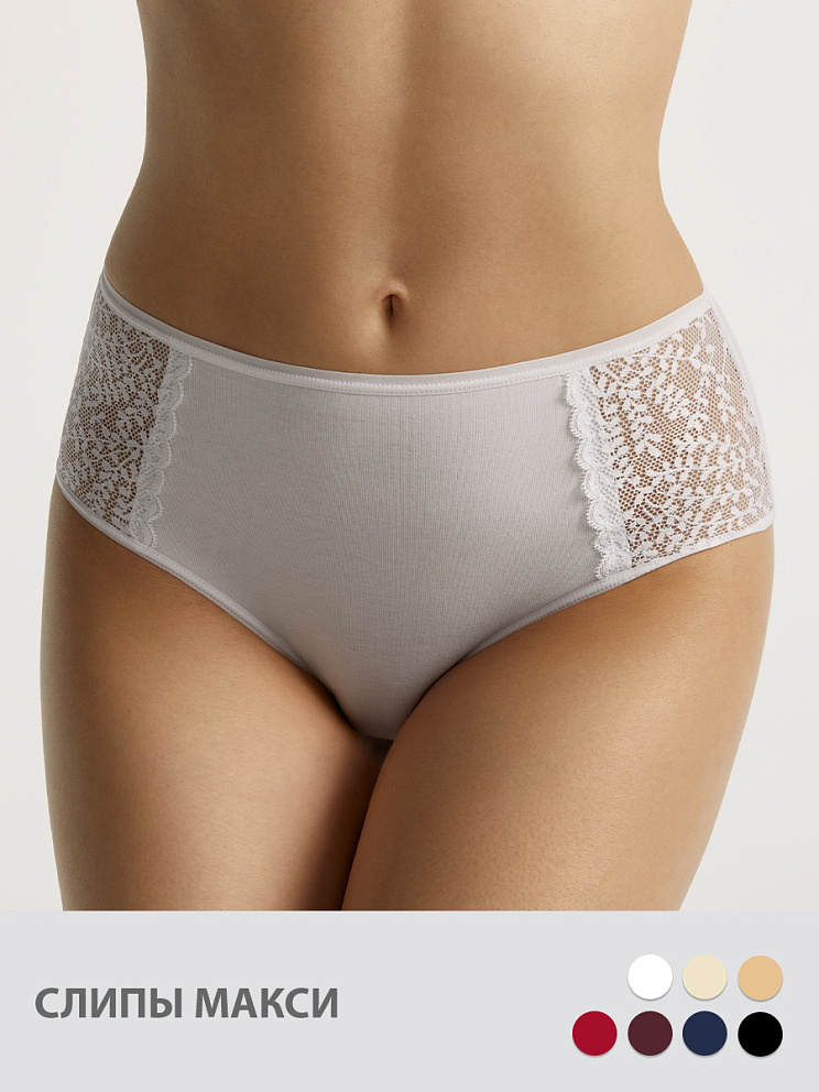 Mi 2232B Classic Трусы Slip Maxi (кружево), CO (BO242), MINIMI