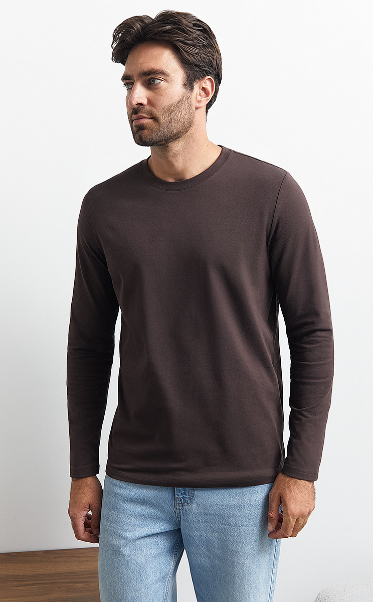 OmT_U 1631 Лонгслив мужской прямого кроя, CO+EL, OMSA