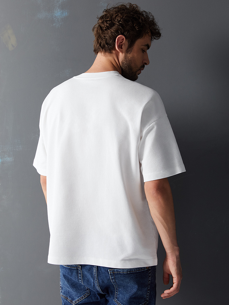 OmD 14503ST Футболка женская OVERSIZE (футер), CO+EL, OMSA