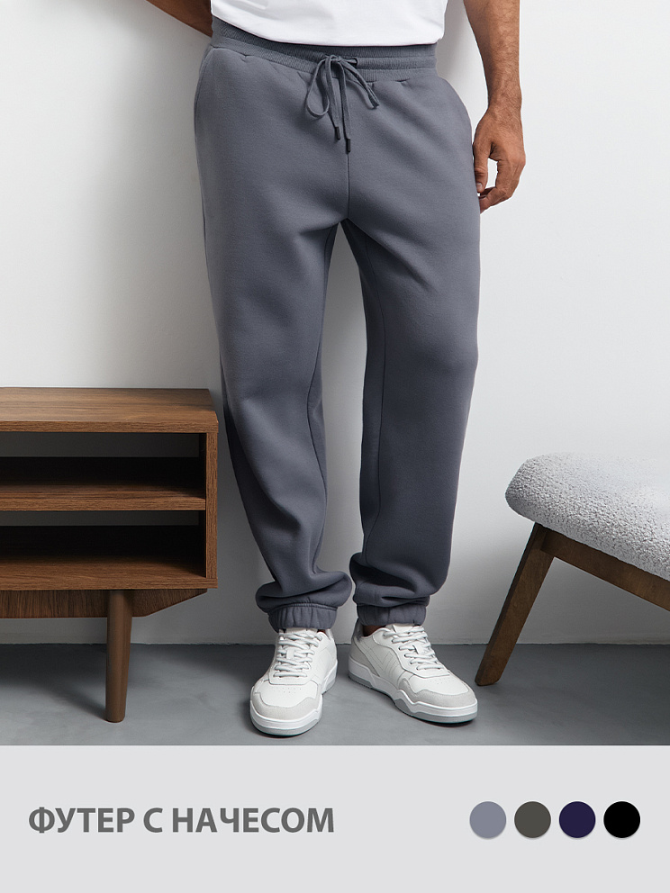 OmU 3235С Брюки джоггеры муж. утепленные, CO+PE, OMSA