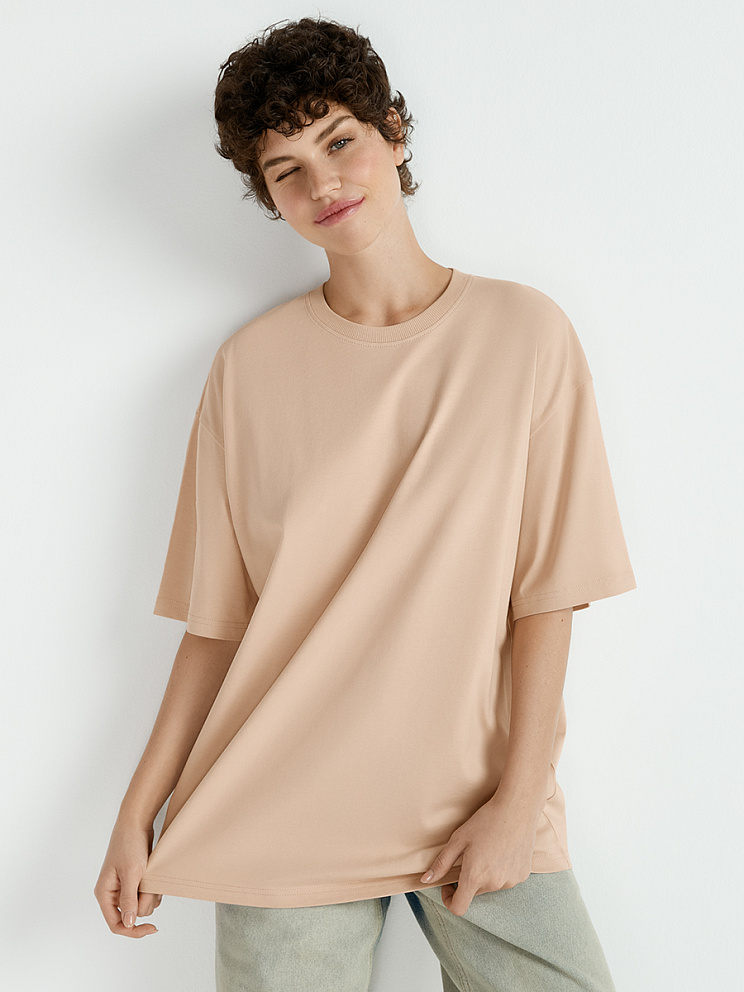 OmT_D1302 Футболка женская OVERSIZE, CO, OMSA
