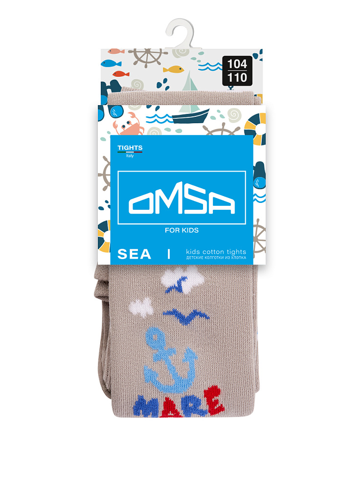 OMSA kids Collant 13P64-2 с рисунком (кораблик-якорь), OMSA