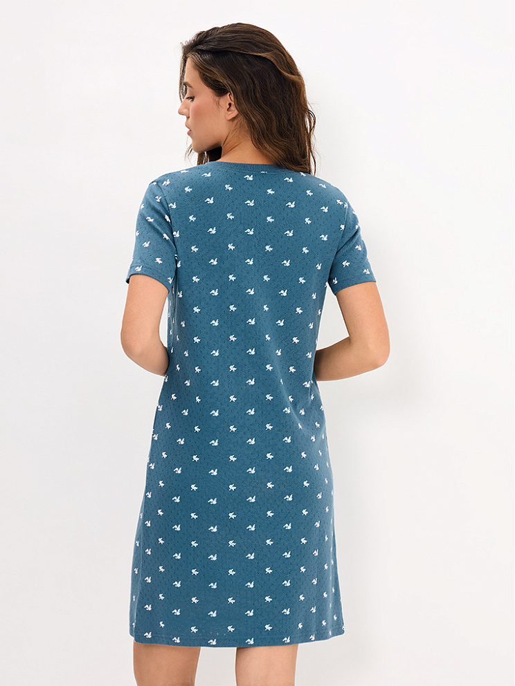     OmD 0114D POINTELLE PRINT AW26 Сорочка ночная жен. (кор.рукав), СО, OMSA