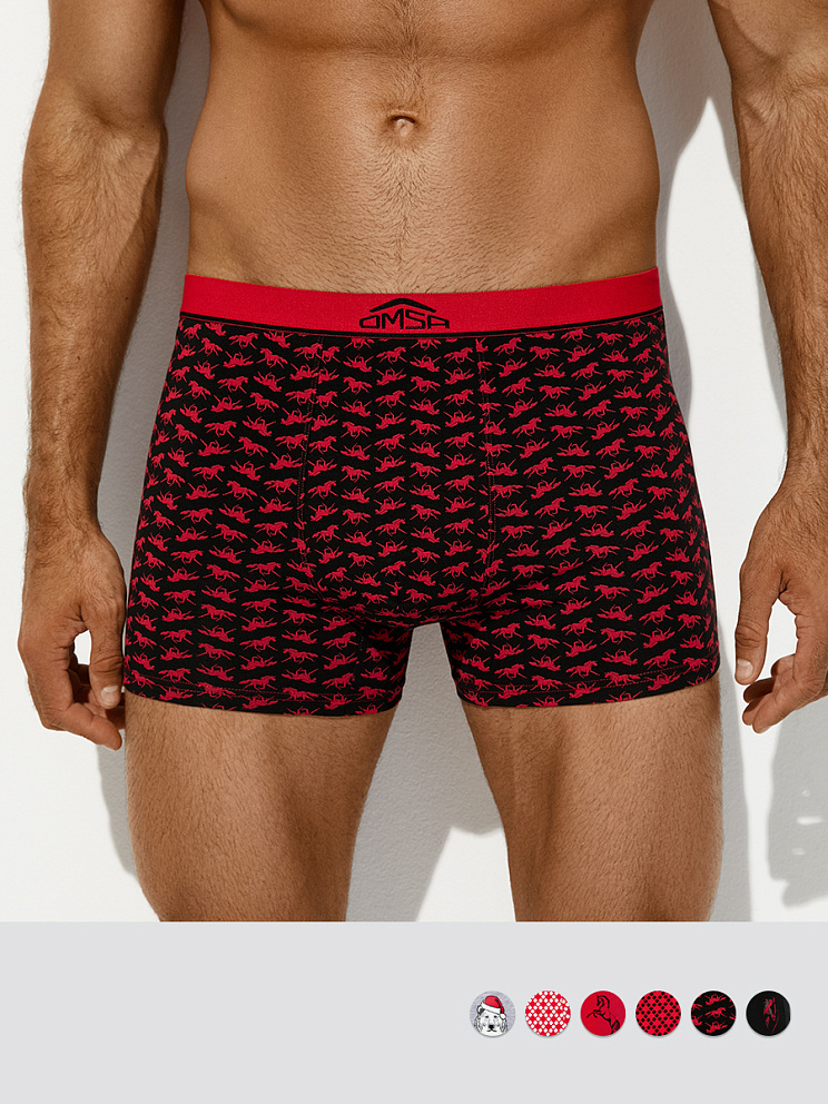  OmU 1234-25B New Year Боксеры муж. с откр.резинкой, CO, OMSA