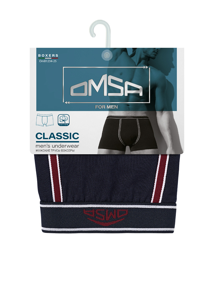 OmB 1234-25 Боксеры муж. с откр. резинкой (отделка по гульфику), CO, OMSA