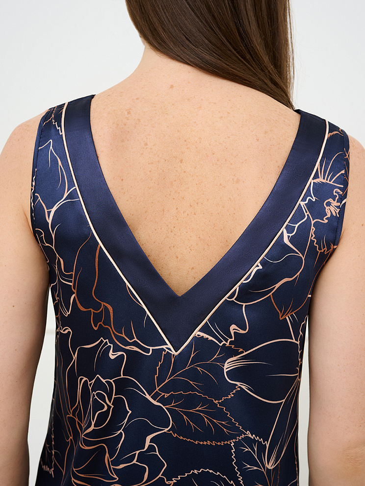 OmD 0121D ROSA Сорочка жен. (на шир. бретелях до середины икры), PL, OMSA