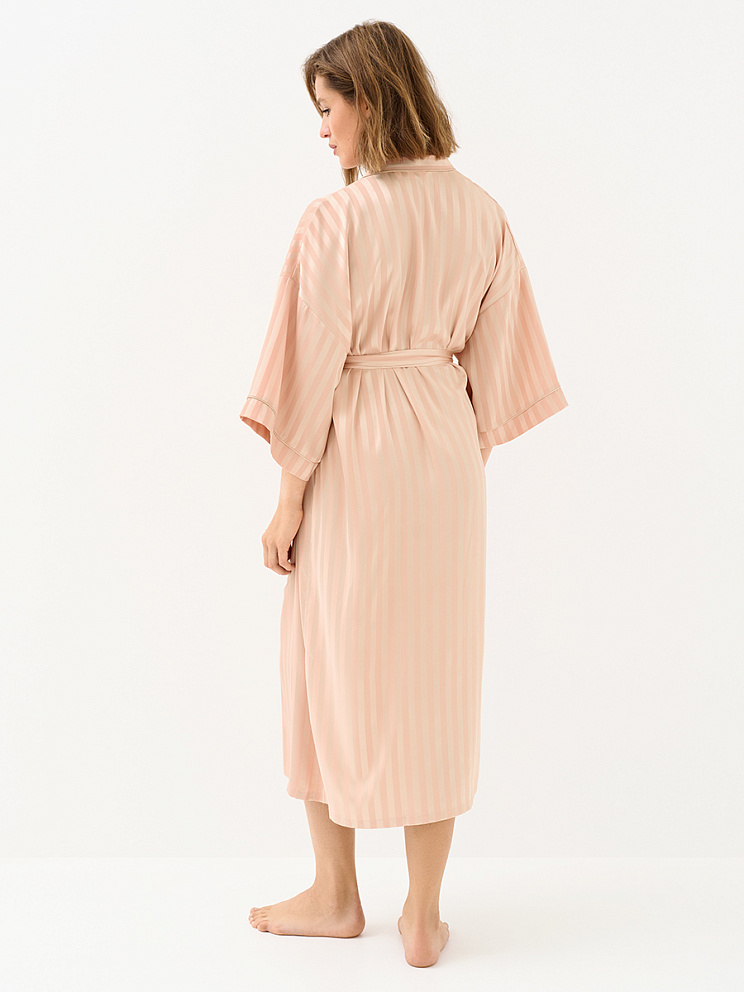 OmD 0414D LINE Халат жен.(длинный с запахом жаккард), PL, OMSA