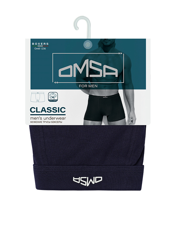 OmB 1236 Боксеры муж. с тканевой резинкой, CO, OMSA