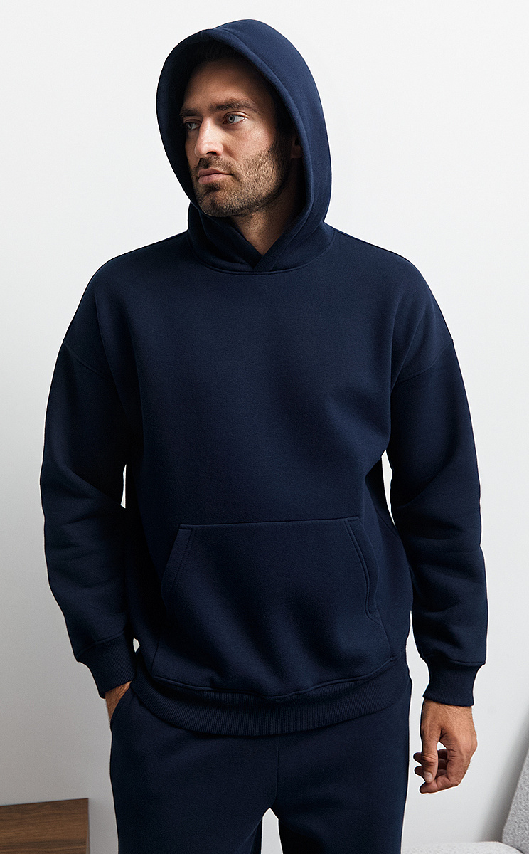 OmU 2045С Худи муж. OVERSIZE утепленное, CO+PE, OMSA