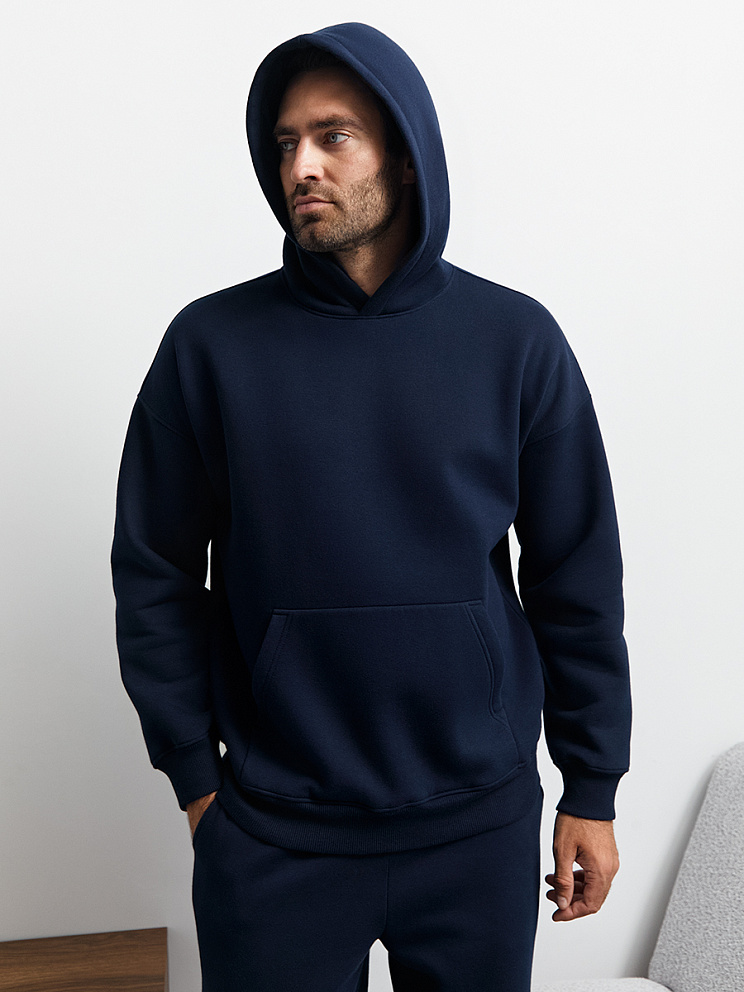 OmU 2045С Худи муж. OVERSIZE утепленное, CO+PE, OMSA