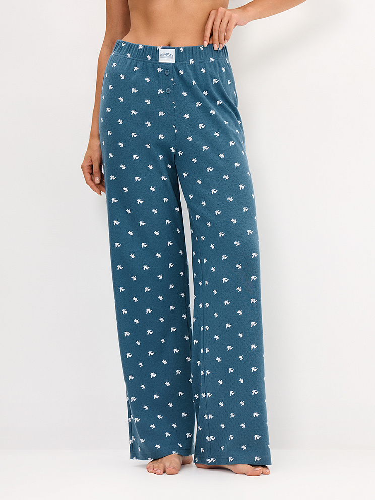     OmD 0250D POINTELLE PRINT AW26 Пижама жен. (Футболка+Брюки), СО, OMSA