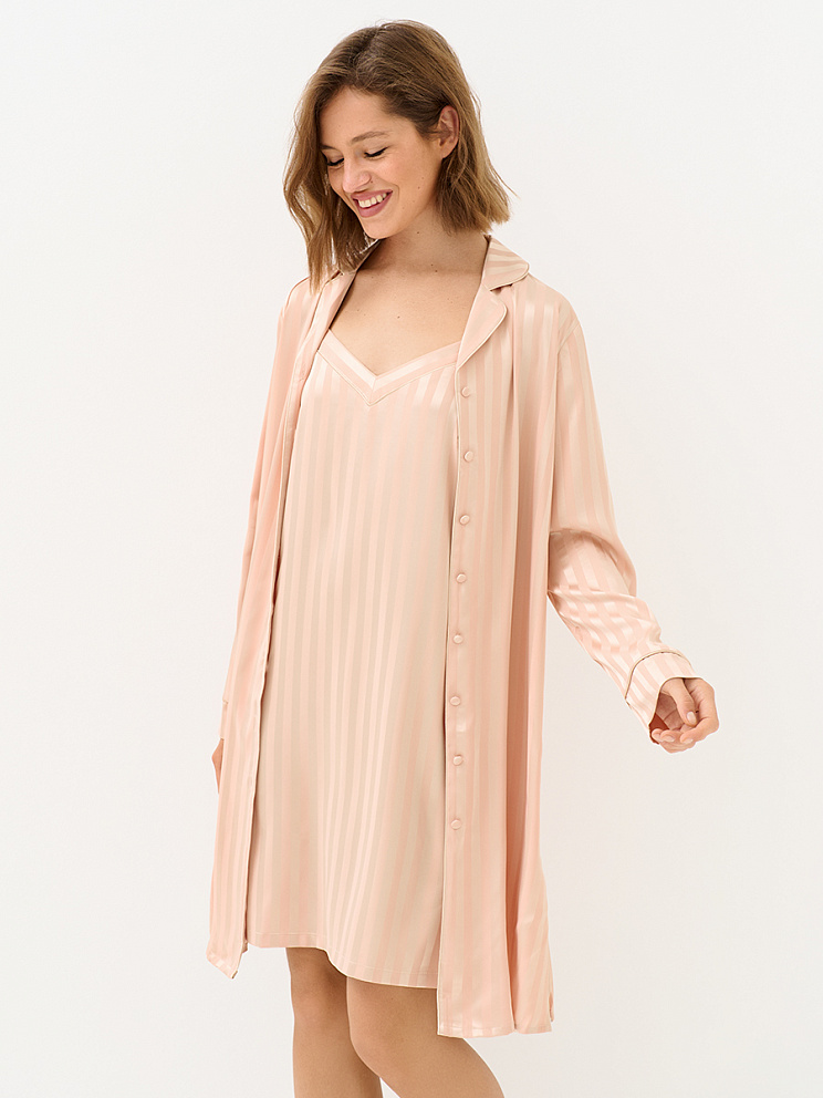 OmD 0110D LINE Сорочка жен. (узк.бретели жаккард), PL, OMSA