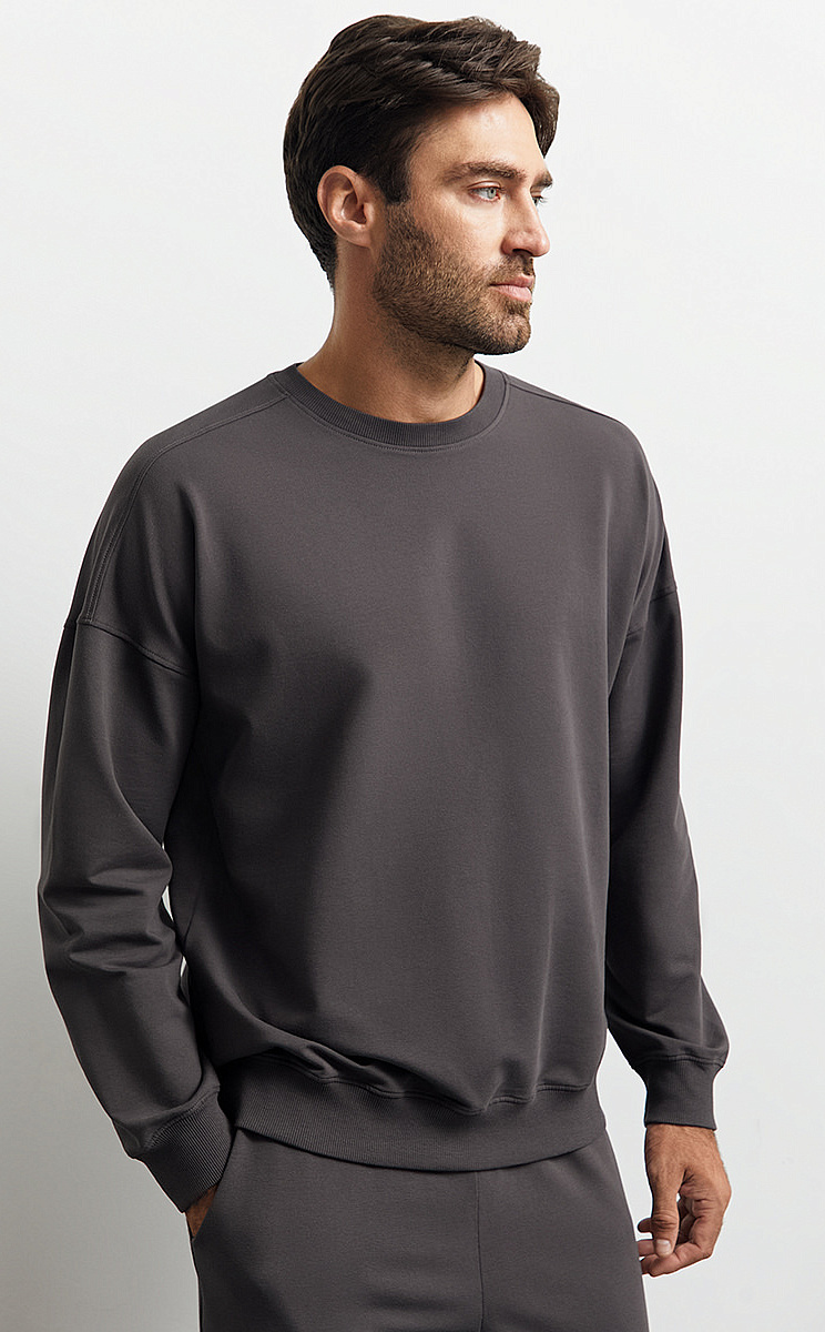 OmU 1912С Свитшот муж. свобод/кроя, CO+EL, OMSA