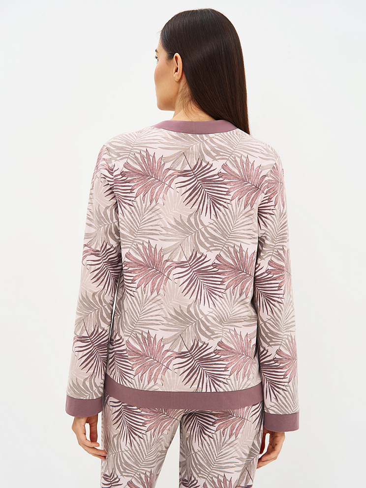 OmD 0232D SELVATICA Пижама принт. жен. (Рубашка+Брюки прямые), CO, OMSA