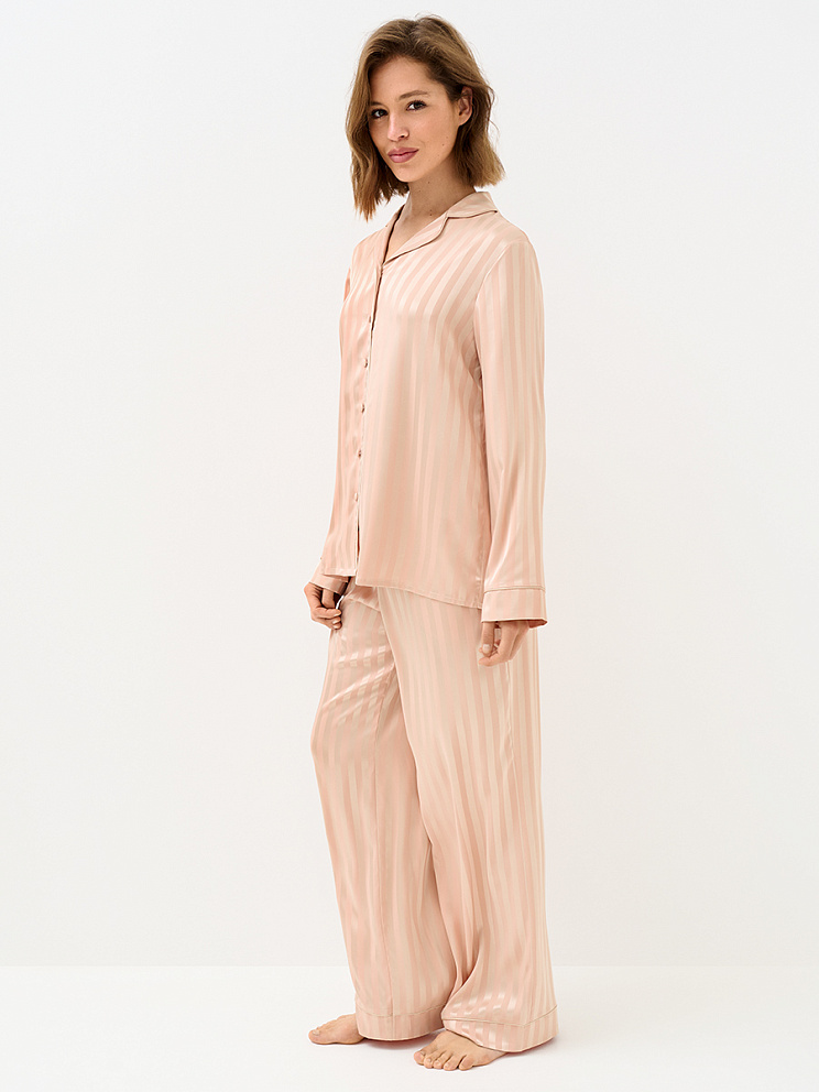 OmD 0231D LINE Пижама жен. (Рубашка+Брюки жаккард), PL, OMSA