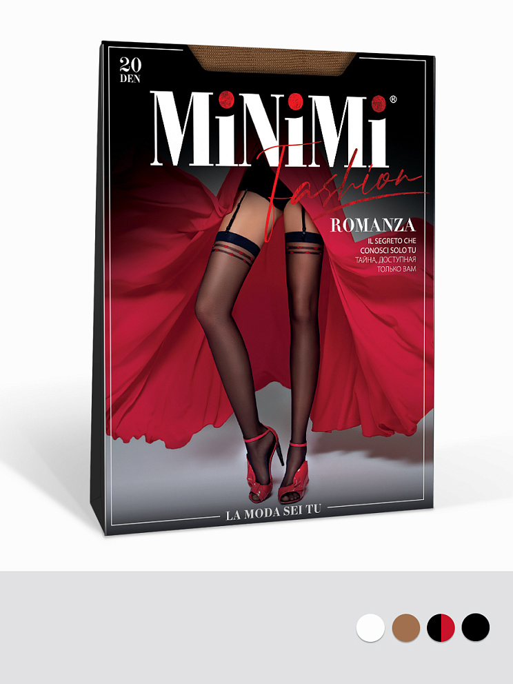 calze ROMANZA 20 (чулки под пояс с сердечками), MINIMI