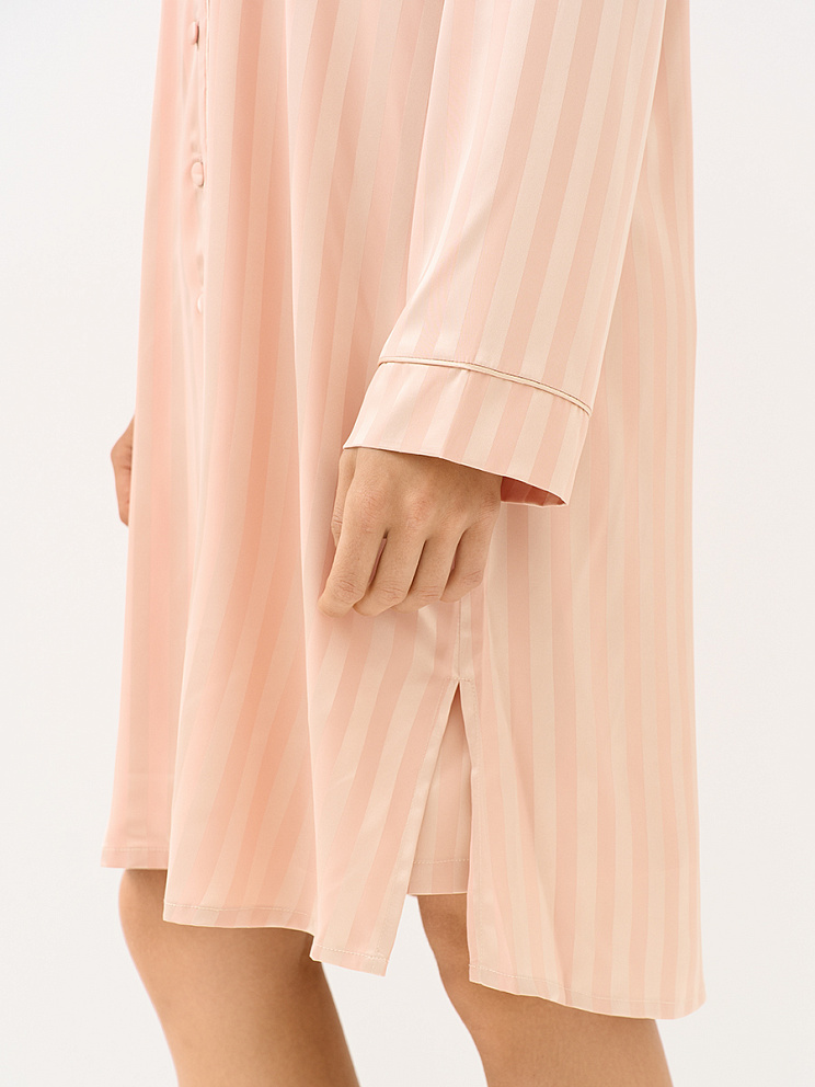 OmD 0413D LINE Рубашка пижамная жен. (жаккард), PL, OMSA