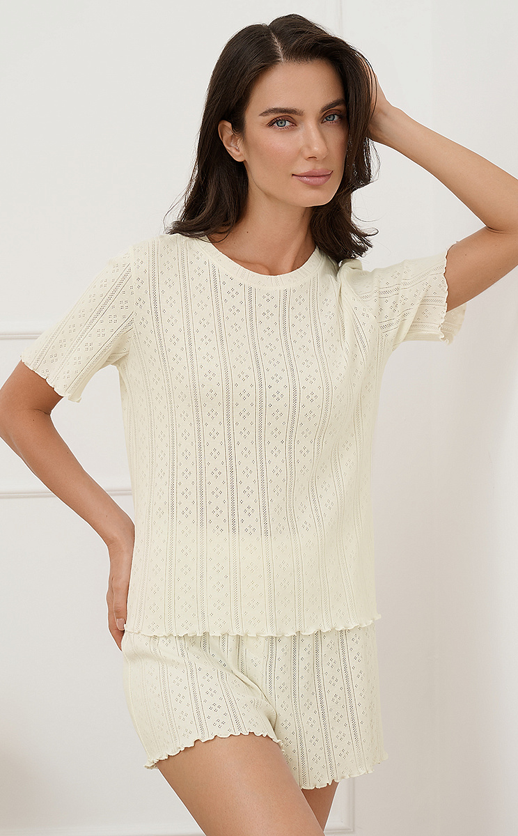 OmD 0260D POINTELLE Пижама жен. (Футболка+Шорты с гульфиком), СО, OMSA