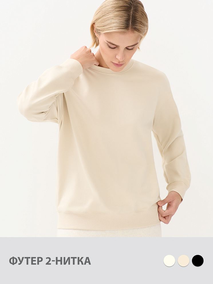 OmD 1912С Свитшот жен. свобод/кроя, CO+EL, OMSA