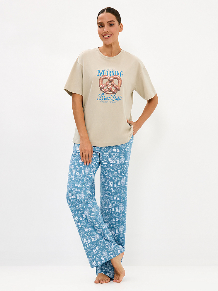 DMi 0227D MATTINA Пижама жен. (Футболка + Брюки), СО, MINIMI