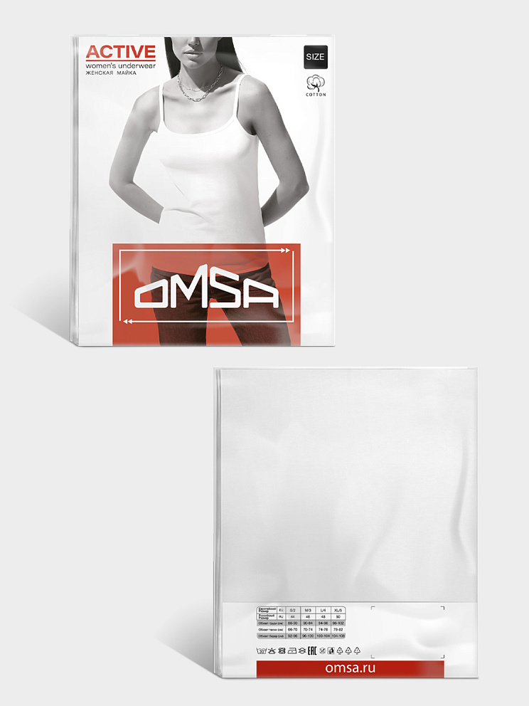 OmT_D1001 Майка "Топ"женская, CO+EL, OMSA