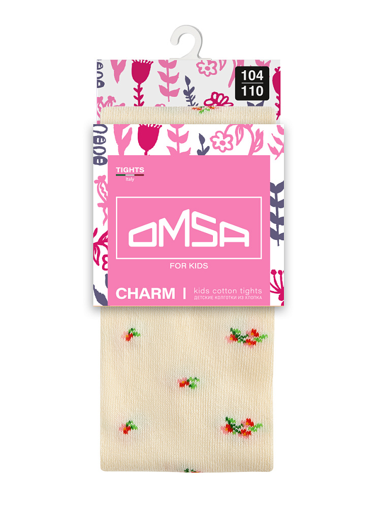 OMSA kids Collant  12Р43-2 школа с рисунком (розочки), OMSA