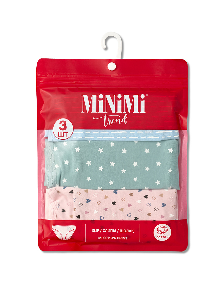 Mi 2211-26 Print Трусы Slip (мультипак 3 шт.), CO, MINIMI