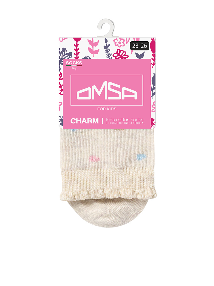 OMSA kids   Calzino 22L30 (Сердечки) с люрексом, OMSA