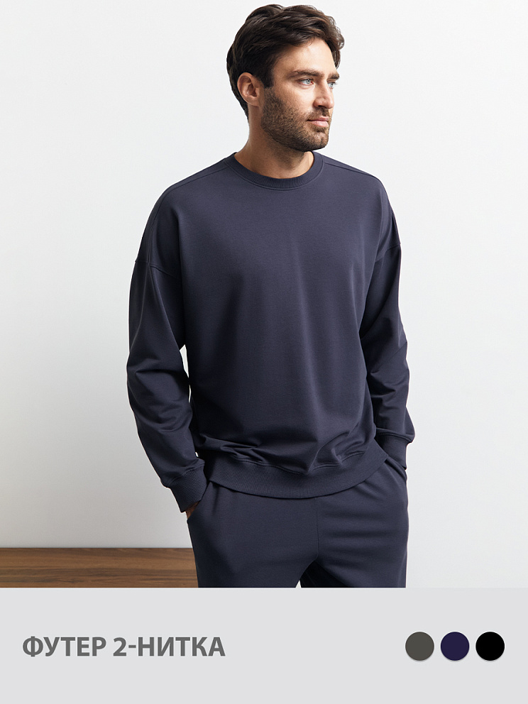 OmU 1912С Свитшот муж. свобод/кроя, CO+EL, OMSA