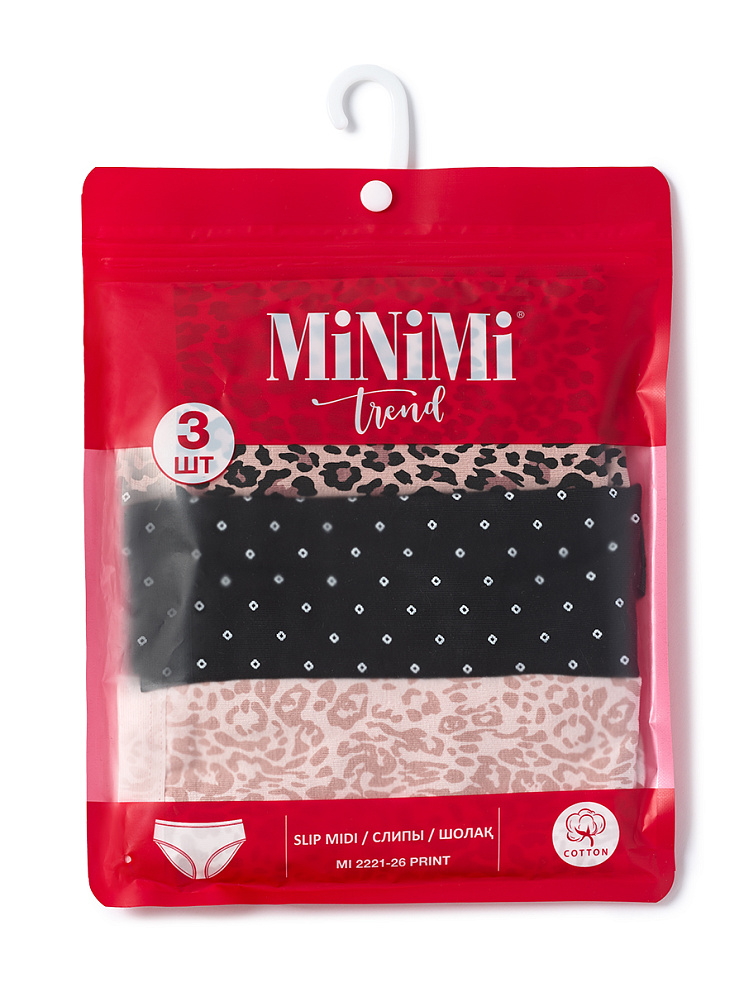 Mi 2221-26 Print Трусы Slip Midi (мультипак 3 шт.), CO, MINIMI
