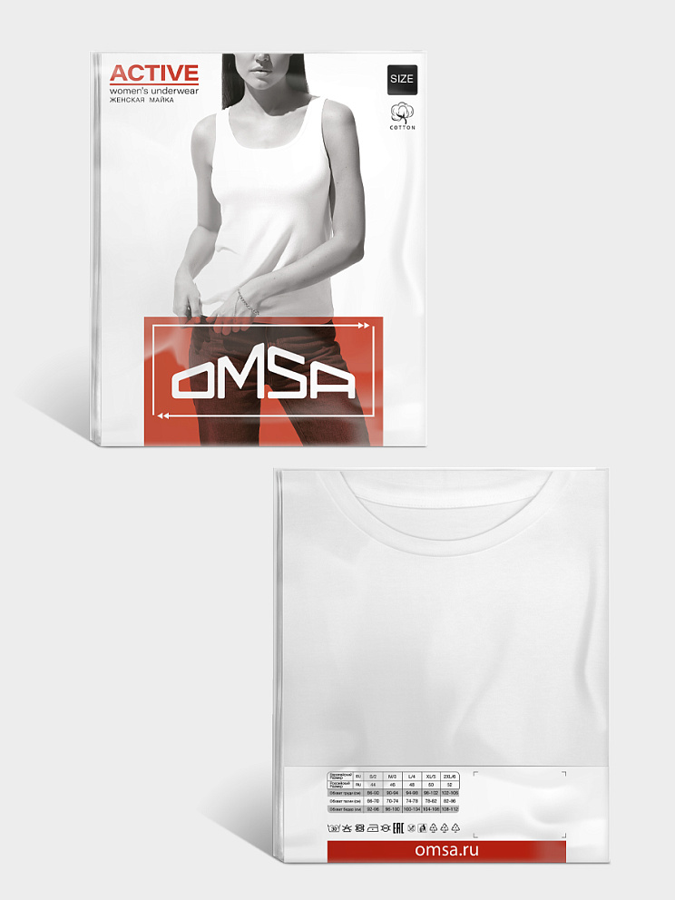 OmT_D1101 Майка женская, CO+EL, OMSA