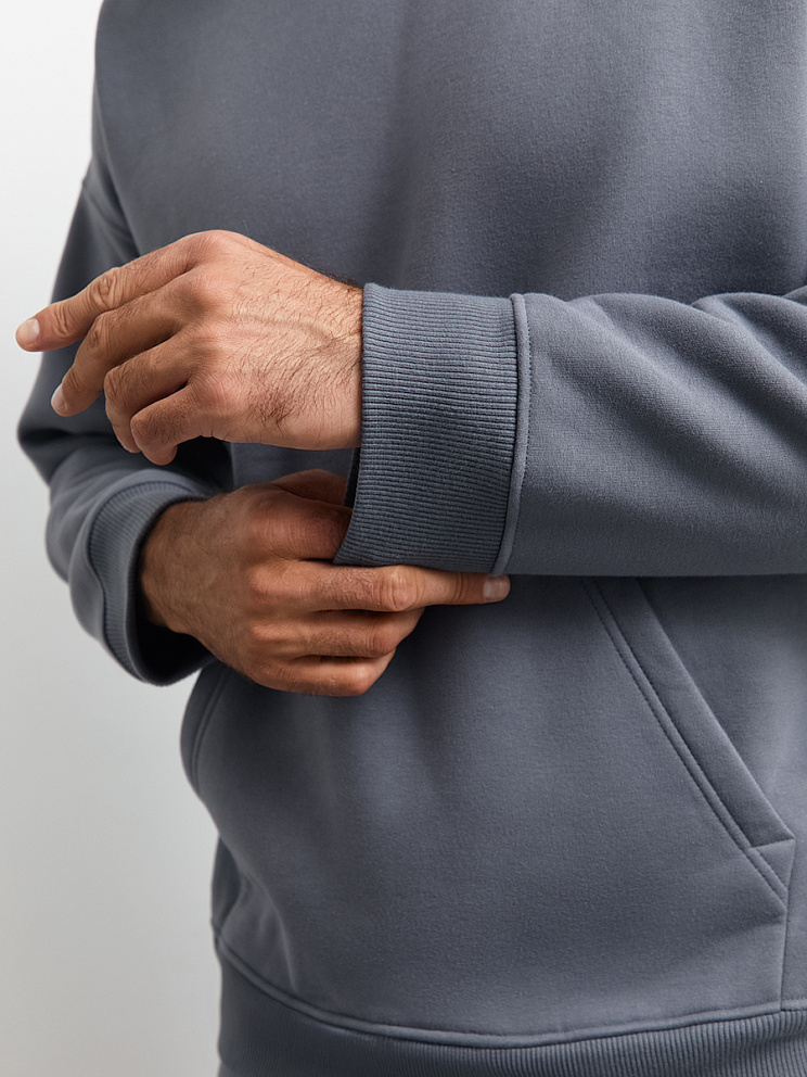 OmU 2045С Худи муж. OVERSIZE утепленное, CO+PE, OMSA