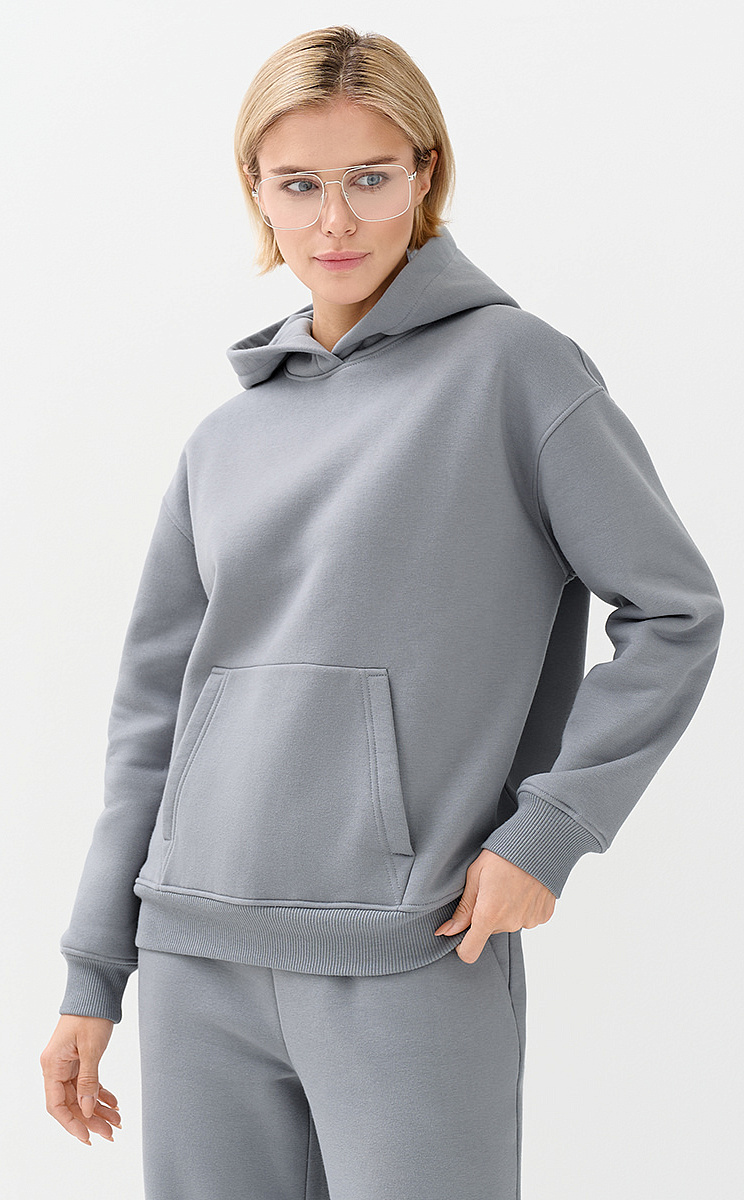 OmD 2045С Худи жен. OVERSIZE утепленное, CO+PE, OMSA