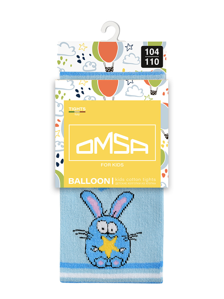 OMSA kids Collant  11P62-1 с рисунком (кот и зайчик), OMSA