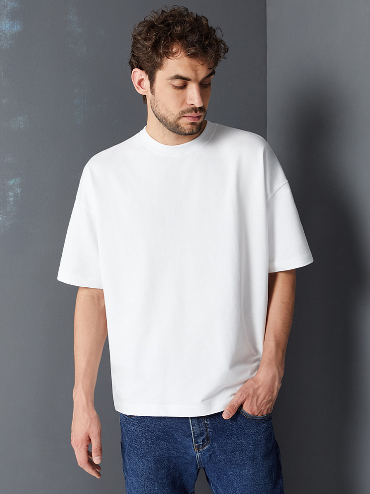 OmD 14503ST Футболка женская OVERSIZE (футер), CO+EL, OMSA