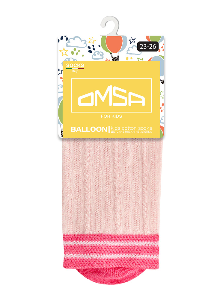 OMSA kids   Calzino 21C00 ажур - цветная пятка и мысок, OMSA