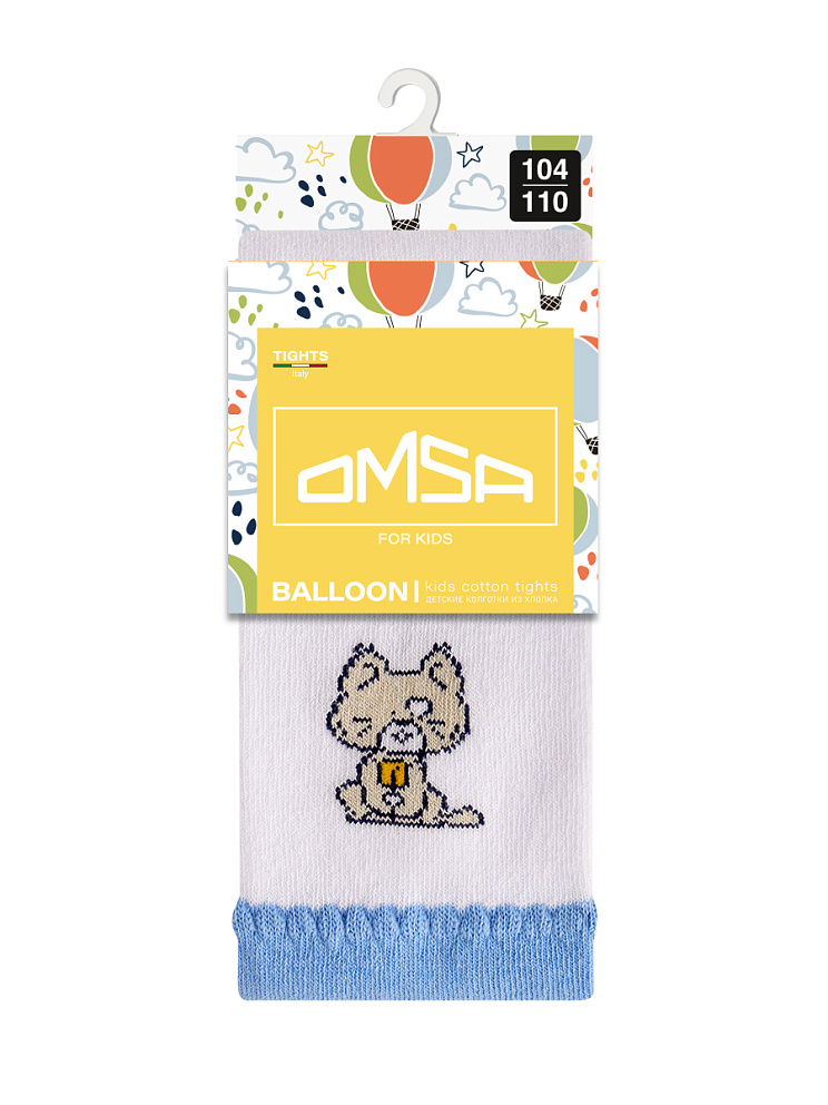 OMSA kids Collant  11P61-1 с имитацией носка и рисунком (котик) , OMSA