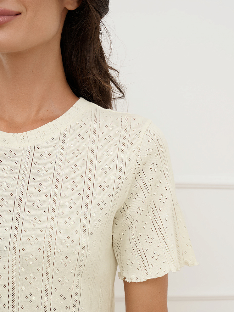 OmD 0250D POINTELLE Пижама жен. (Футболка+Брюки широкие с гульфиком), СО, OMSA