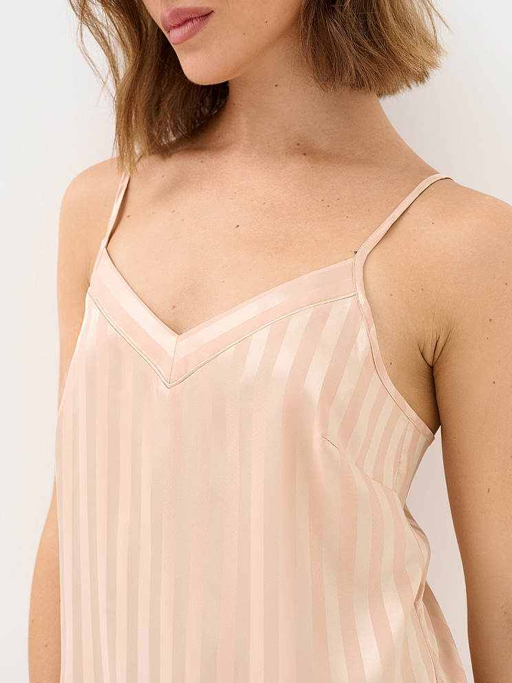 OmD 0110D LINE Сорочка жен. (узк.бретели жаккард), PL, OMSA