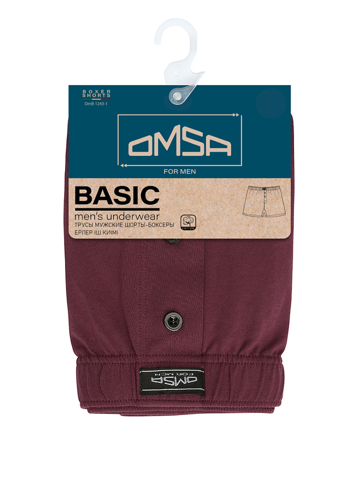 OmB 1243-1 Шорты-Боксеры муж. с закр.резинкой, CO, OMSA