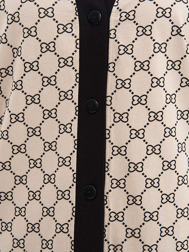 OmD 0244D ALTA MODA Пижама принт. жен. (Рубашка кор.рукав+Брюки прямые), CO, OMSA