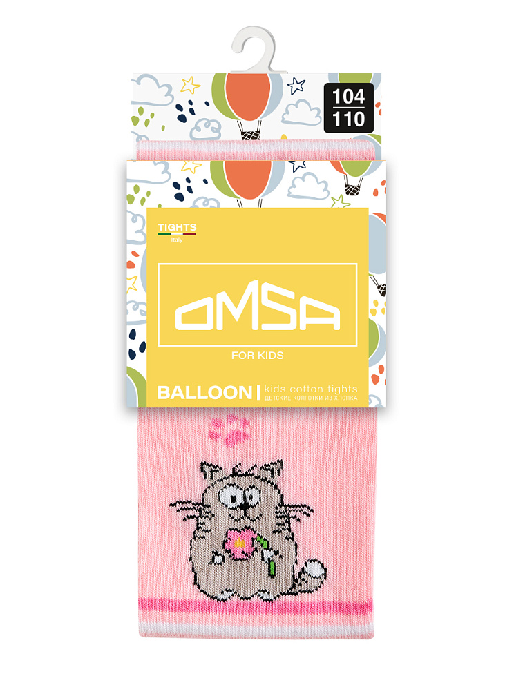 OMSA kids Collant  11P62-2 с рисунком (кот и зайчик), OMSA