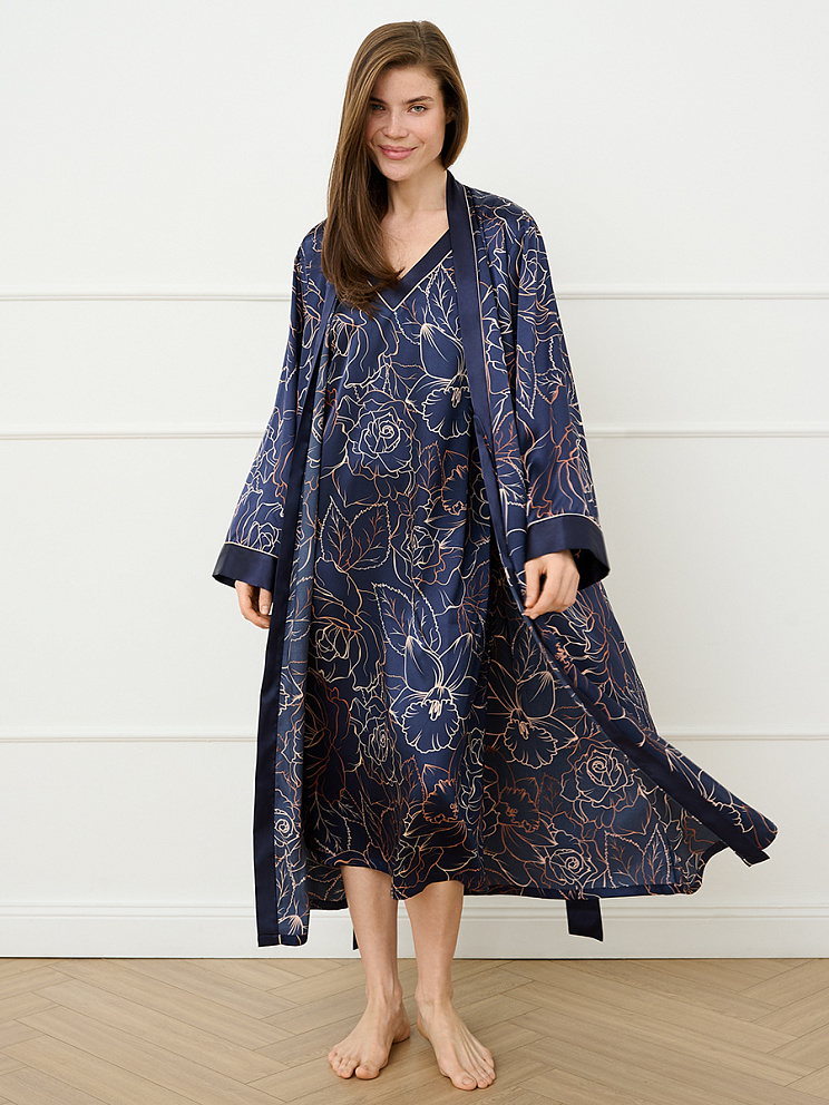 OmD 0121D ROSA Сорочка жен. (на шир. бретелях до середины икры), PL, OMSA